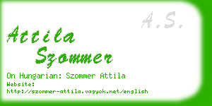 attila szommer business card